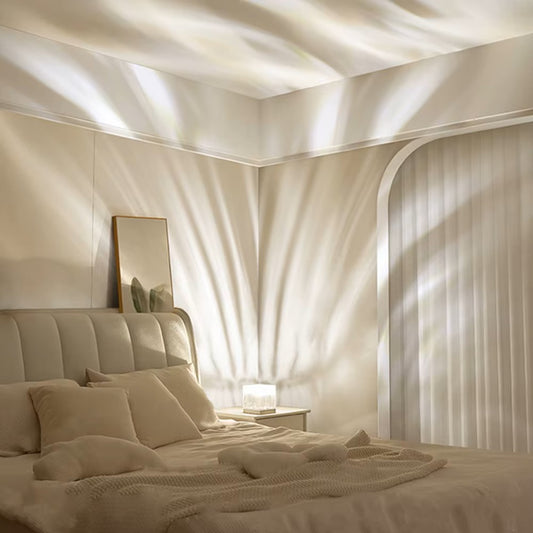 LED Kristall Lampe Aurora Northern Light Projektor – Nachtlicht mit Fernbedienung, Timer und 17 Farben für Schlafzimmer Dekoration