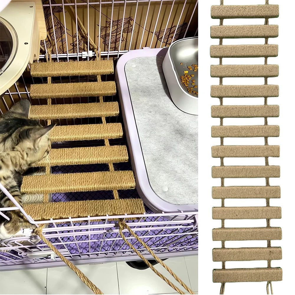 DIY Katzenleiter aus Holz mit Sisal – Kreativer Kletterspaß für deine Katze