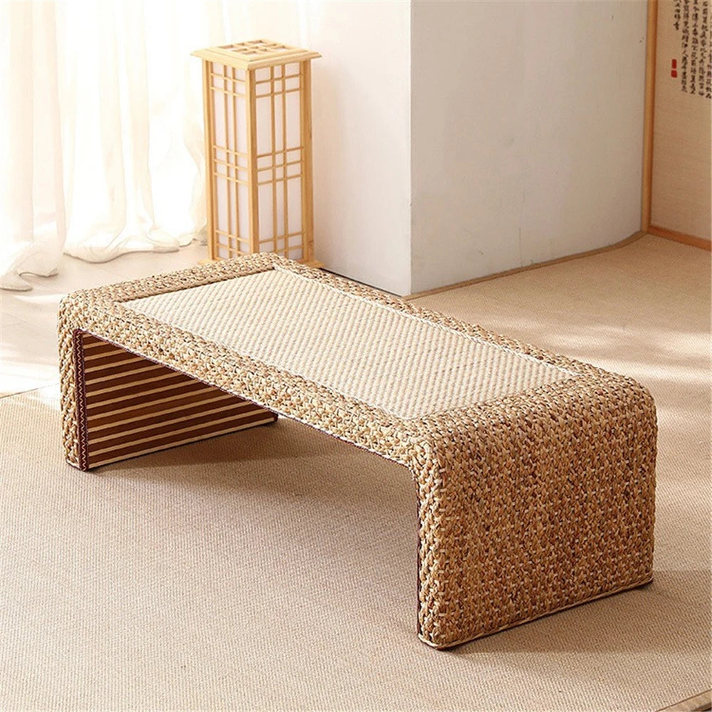 Moderne Rattan-Couchtische für das Wohnzimmer – Kreativer Beistelltisch für Schlafzimmer, Apartment und Dormitory
