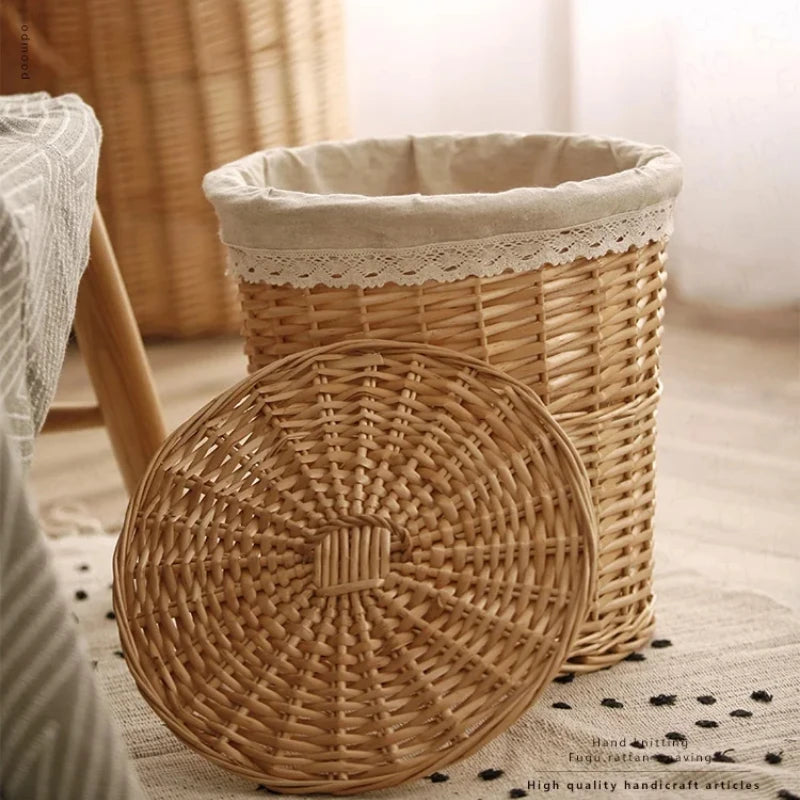 Eleganter Weiden-Wäschekorb – Praktischer Aufbewahrungskorb für schmutzige Wäsche und mehr