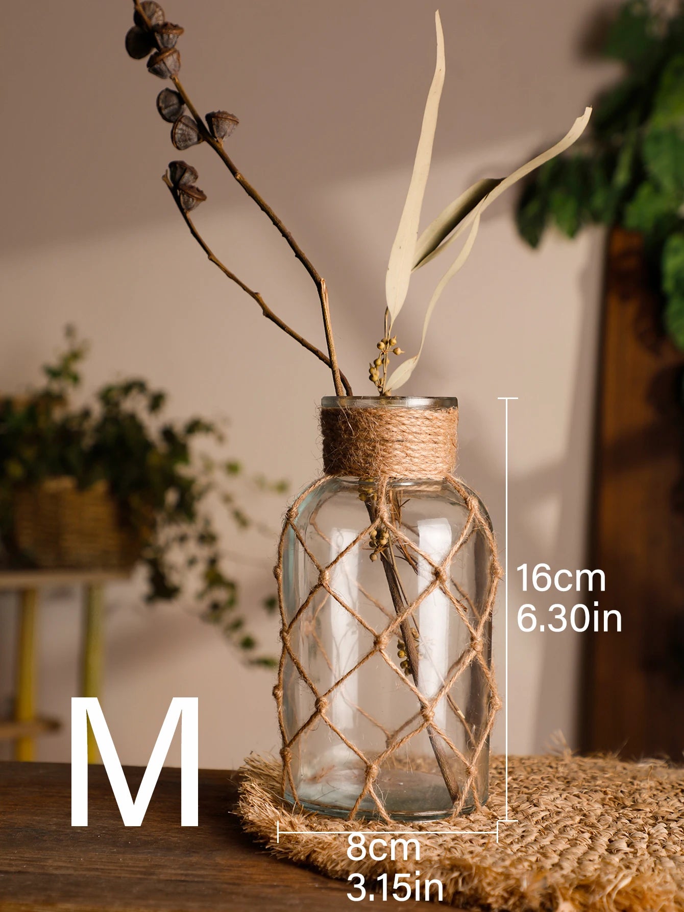 Moderne Glas- und Kristallvase – Dekoratives Wohnaccessoire für Schlafzimmer und Wohnzimmer
