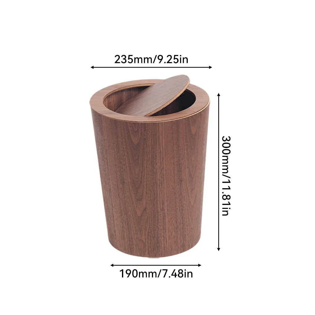 Garbage Can Wood Hotel Office Bedroom Dormitory Bathroom Toilet Trash Rubbish Bin Waste Paper Wastebasket Type 1