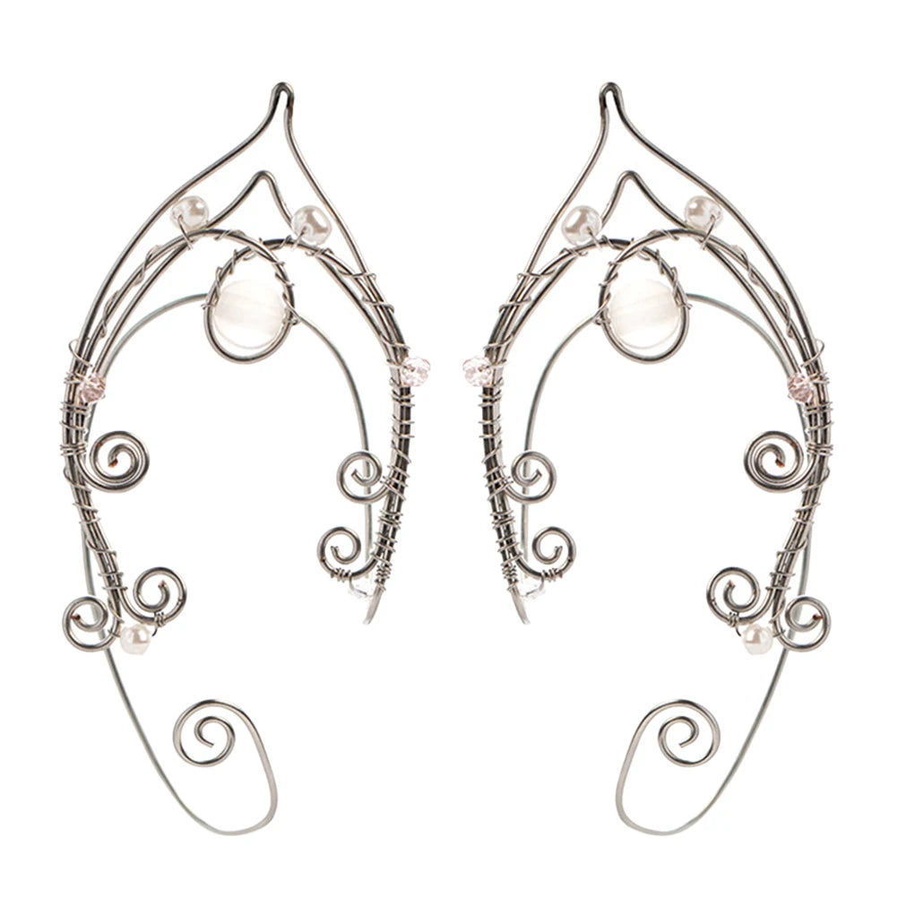 Elfen Ohrclips aus Aluminium – Cosplay Ohrcuffs für Frauen und Mädchen, Fairy Eardrop Schmuck für Partys