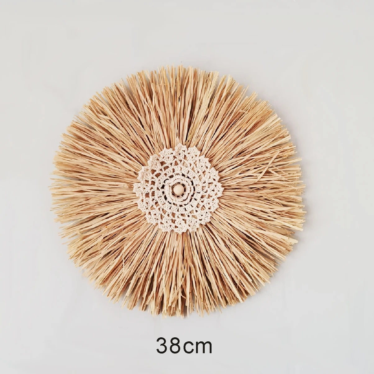 Rattan Wall Basket Decor Nordic INS Style Natural Wicker Woven Wall Hanging Ornament Kawaii Room Decor
