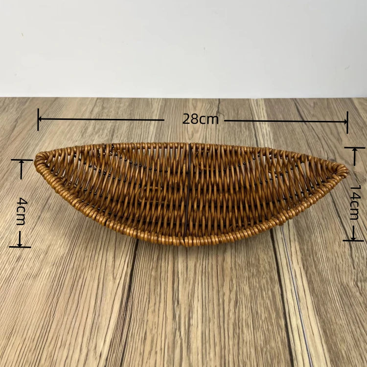 Kreatives Rattan Obstkorb-Set – Wehgewebte Körbe für Snacks, Dim Sum und Aufbewahrung im KTV oder Restaurant