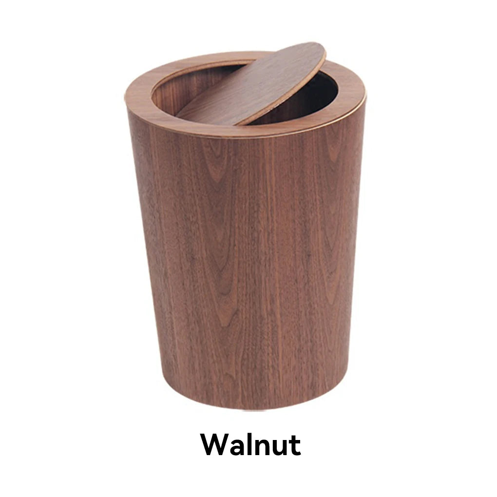 Garbage Can Wood Hotel Office Bedroom Dormitory Bathroom Toilet Trash Rubbish Bin Waste Paper Wastebasket Type 1