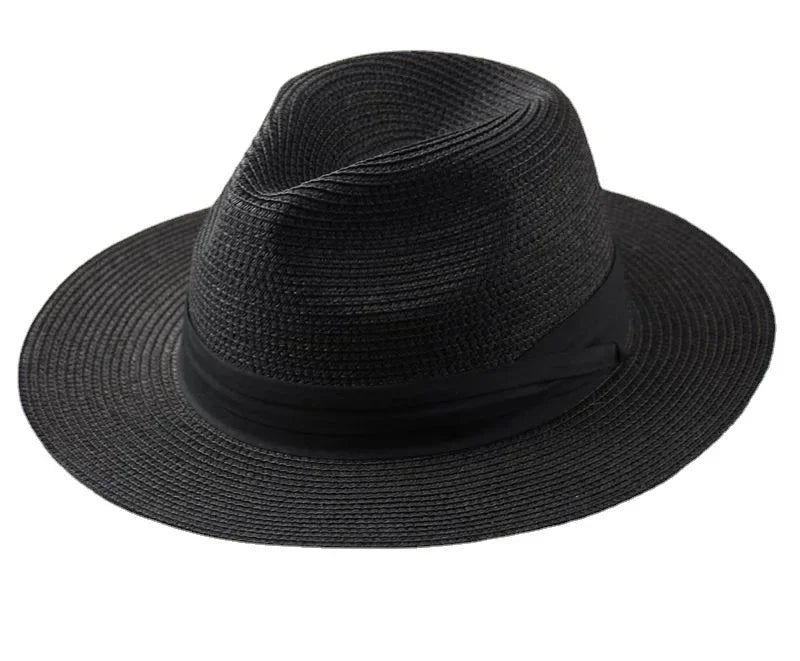 Panama Strohhut in XL-Größe (61-64 cm) – Sommerlicher Fedora für Damen und Herren mit breiter Krempe und UV-Schutz