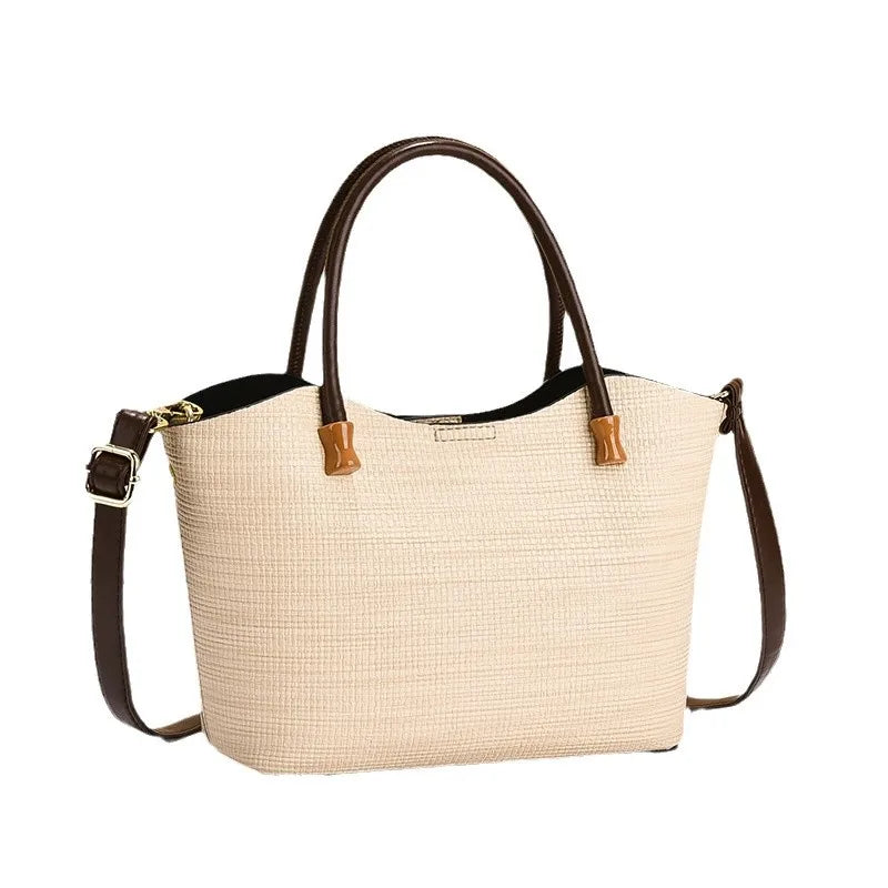 Luxuriöse Straw Beach Handtasche für Frauen – Designer Bohemia Stil, Häkeltasche aus Raffia & Rattan, Große Kapazität, Shopper Tote Bag