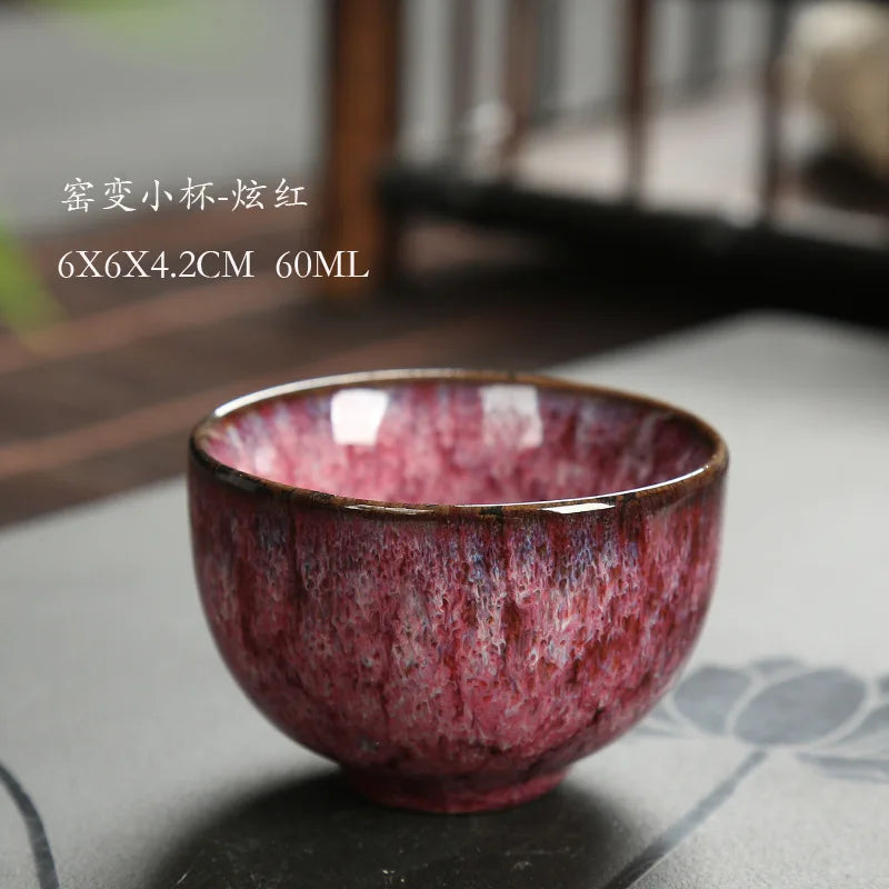 Mini Teetasse aus Keramik im Kiln Transformation Design – Chinesische Kung Fu Teetasse für Espresso und Kaffee – Perfekt für den Alltag und den Nachmittagstee