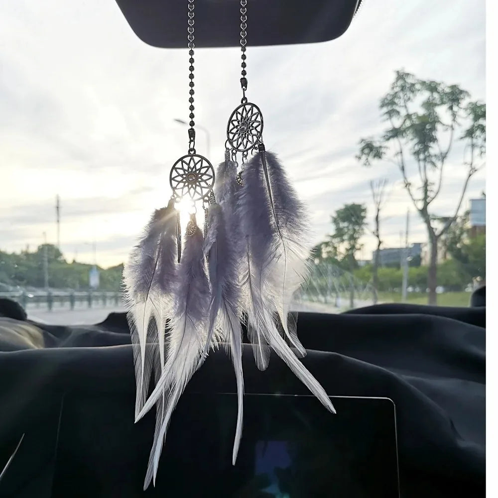 Mini Dream Catcher Auto-Anhänger – Dekorative Car Pendant für Glück und Schutz