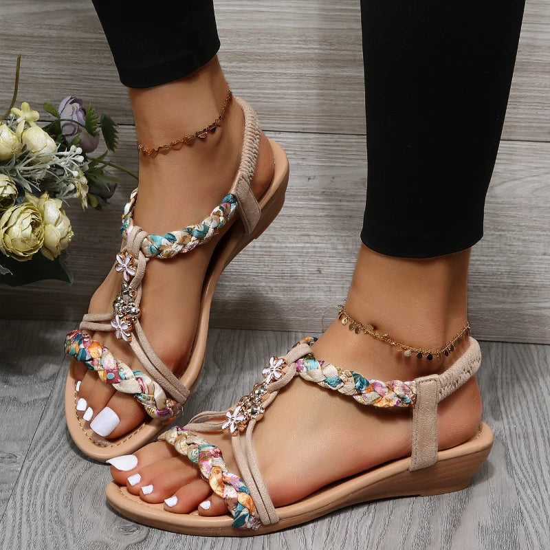 Bohemian Chic – Bequeme Sommer-Sandalen für Damen im Weave-Design