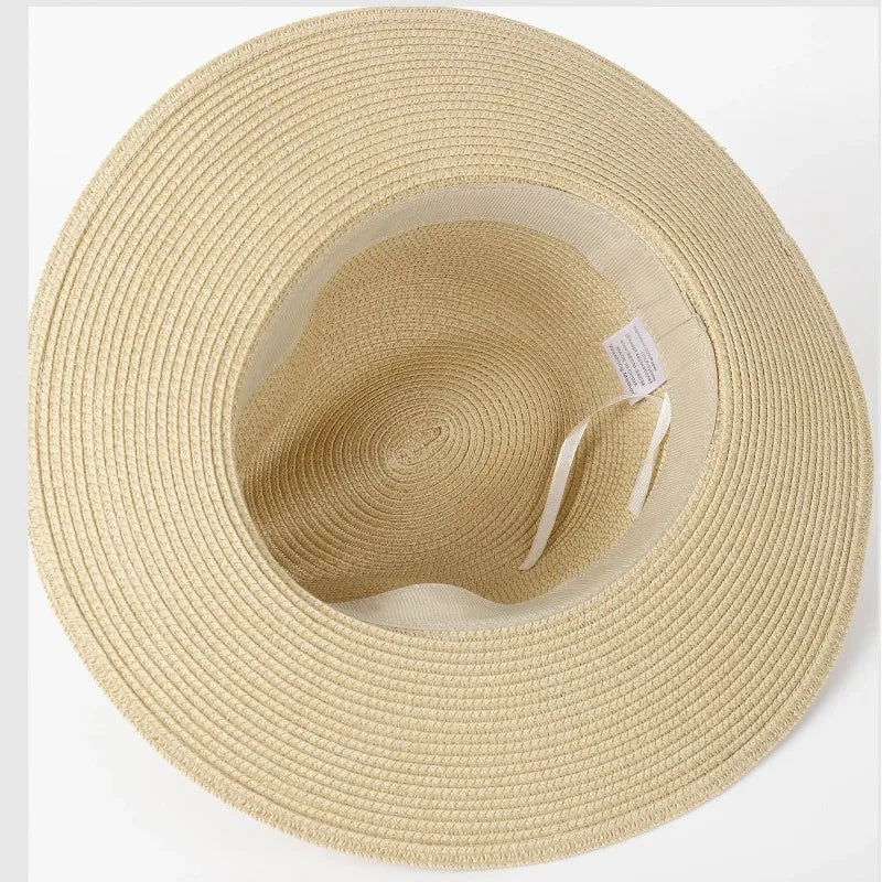 Panama Strohhut in XL-Größe (61-64 cm) – Sommerlicher Fedora für Damen und Herren mit breiter Krempe und UV-Schutz