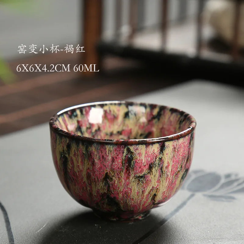 Mini Teetasse aus Keramik im Kiln Transformation Design – Chinesische Kung Fu Teetasse für Espresso und Kaffee – Perfekt für den Alltag und den Nachmittagstee