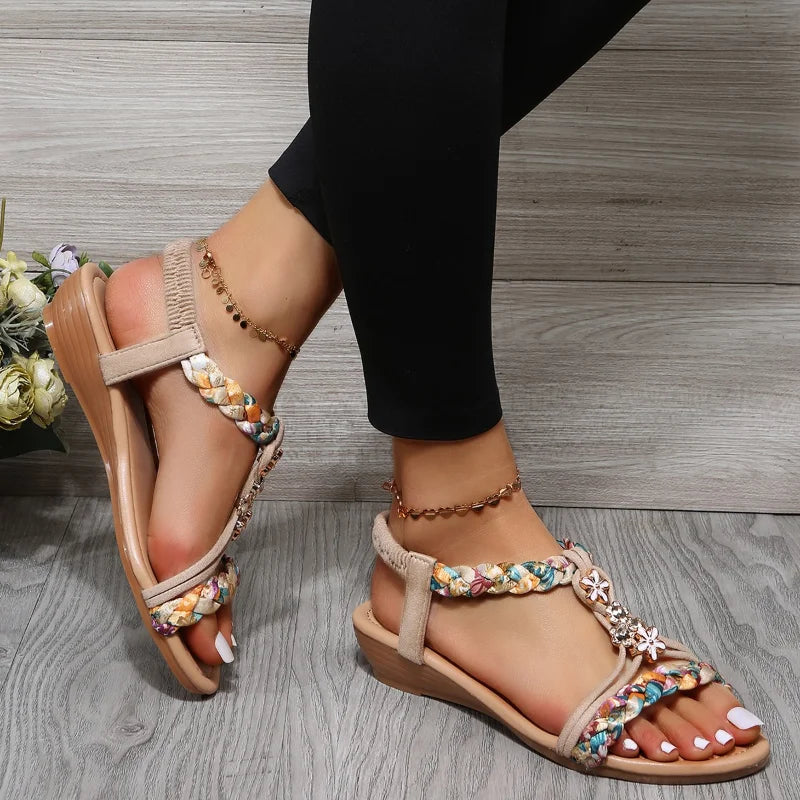 Bohemian Chic – Bequeme Sommer-Sandalen für Damen im Weave-Design