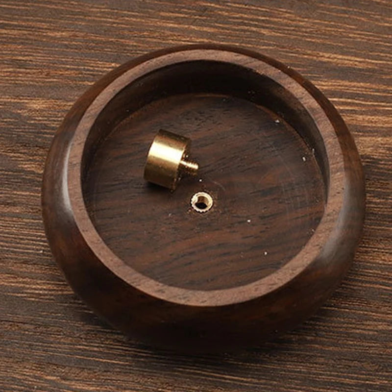 Eleganter Holz-Inzensehalter mit Aschefänger – Räucherstäbchenständer für Yoga-Raum, Wohnzimmer und Teestube