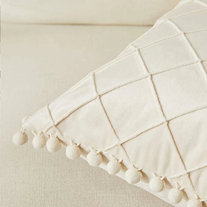 Stilvoller Kissenbezug im Japanischen Design – Weicher Cord-Stoff für Sofa, Bett und mehr