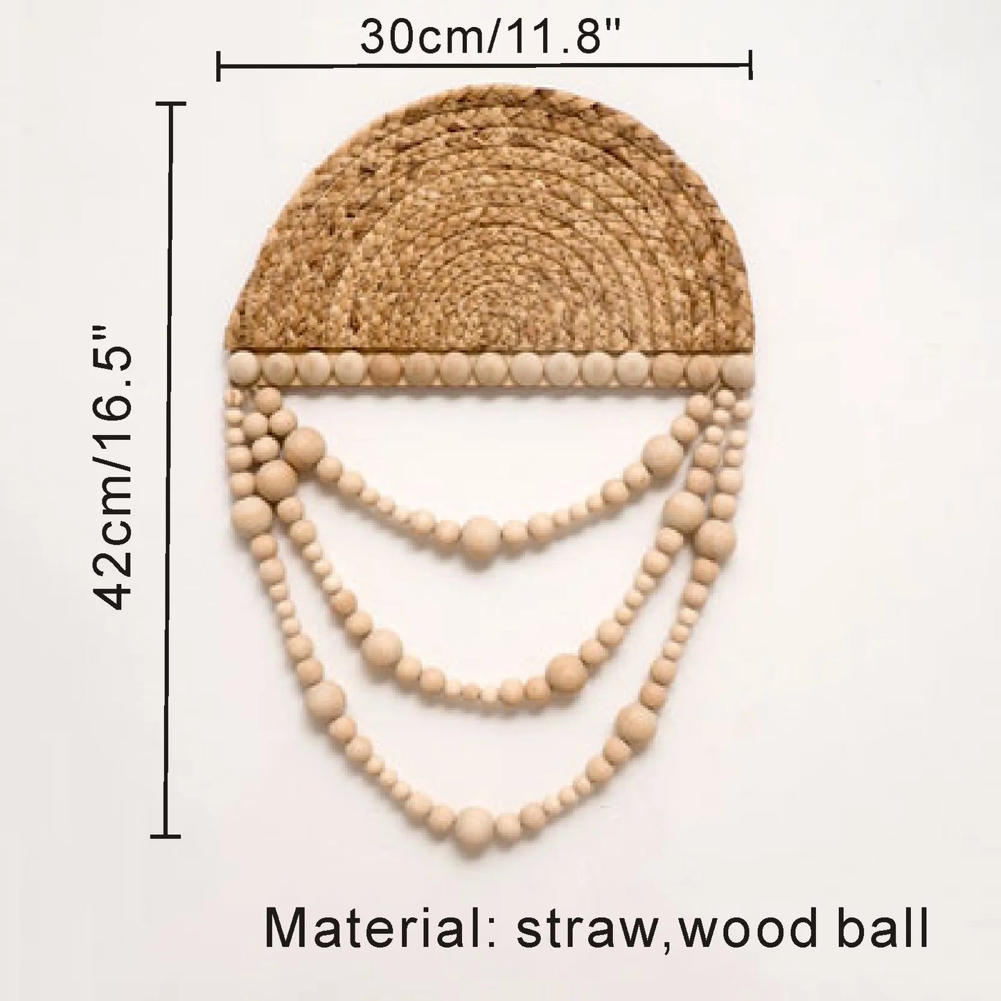 Rattan Wall Basket Decor Nordic INS Style Natural Wicker Woven Wall Hanging Ornament Kawaii Room Decor
