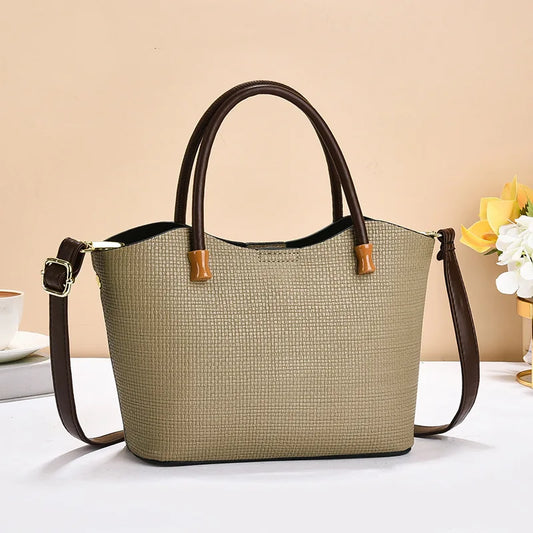 Luxuriöse Straw Beach Handtasche für Frauen – Designer Bohemia Stil, Häkeltasche aus Raffia & Rattan, Große Kapazität, Shopper Tote Bag