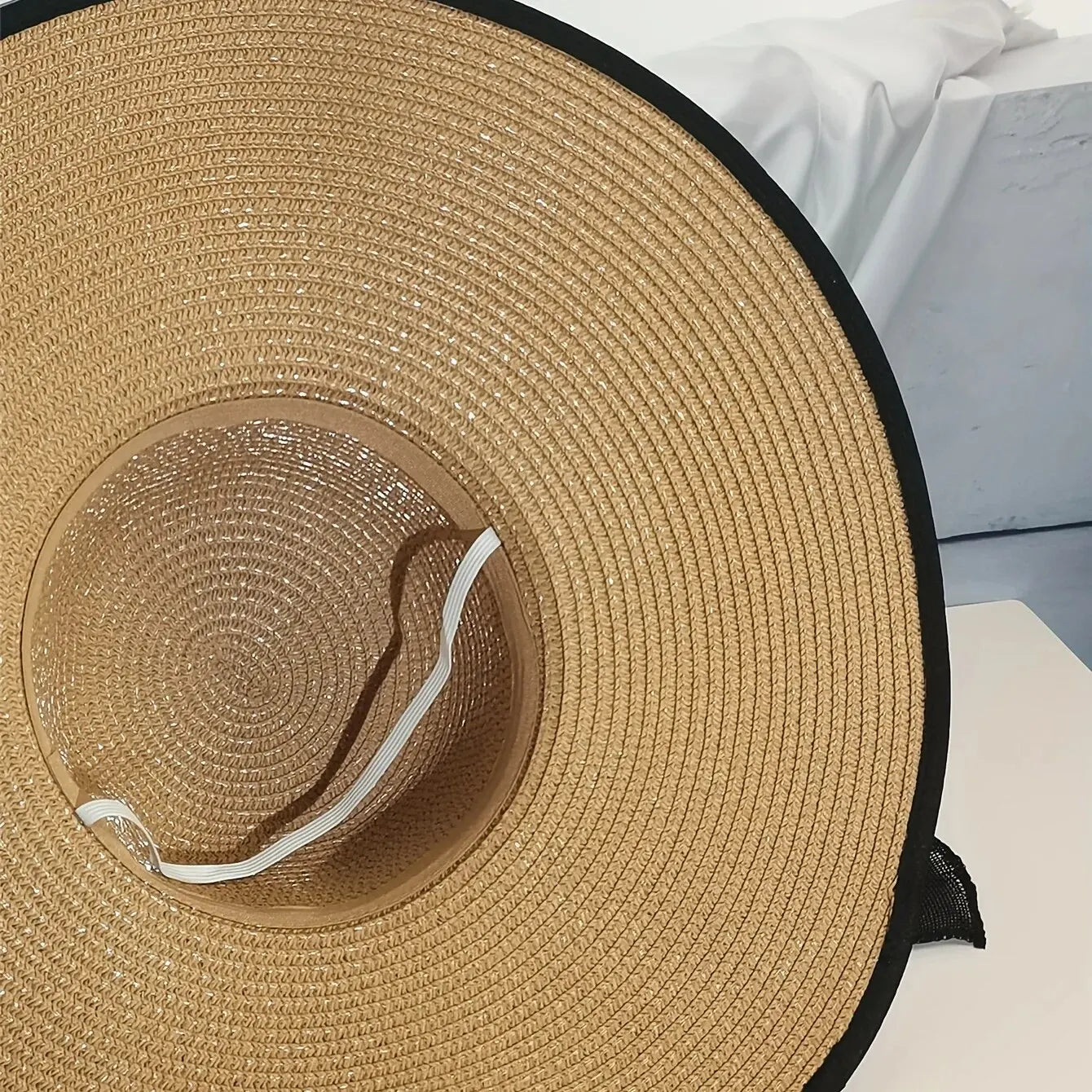 Sommer Strohhut im Koreanischen Stil – Große Krempe, UV-Schutz für Strand und Outdoor-Aktivitäten