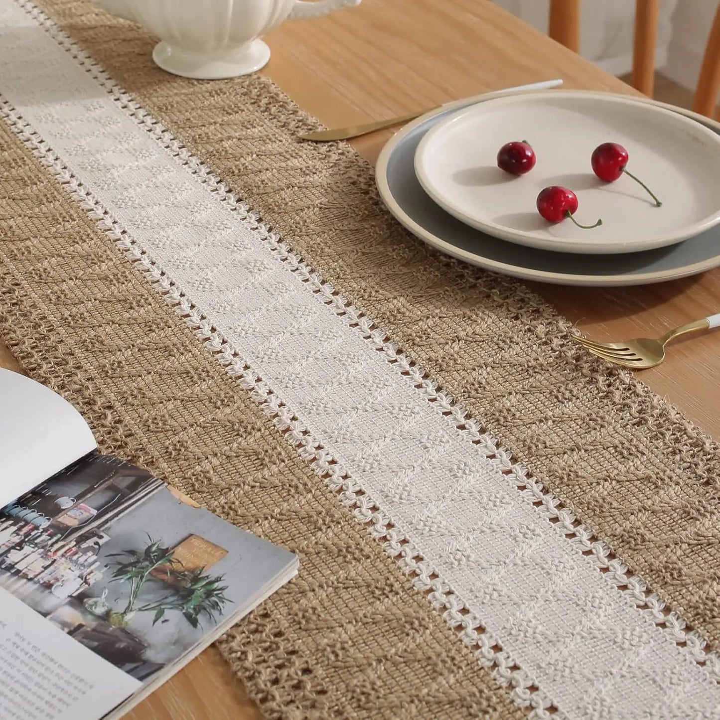 Gestreifter Leinenstoff aus 100% Leinen – Zeitlose Eleganz für Ihre Heimdekoration