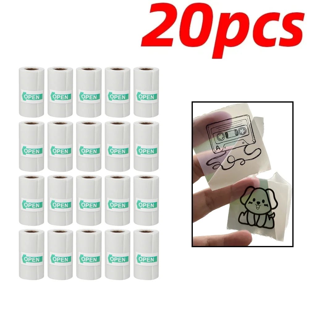 Thermalpapier Mini-Druck Selbstklebende Etiketten – 57mm Rollen für Mini-Drucker & Kinderkameras
