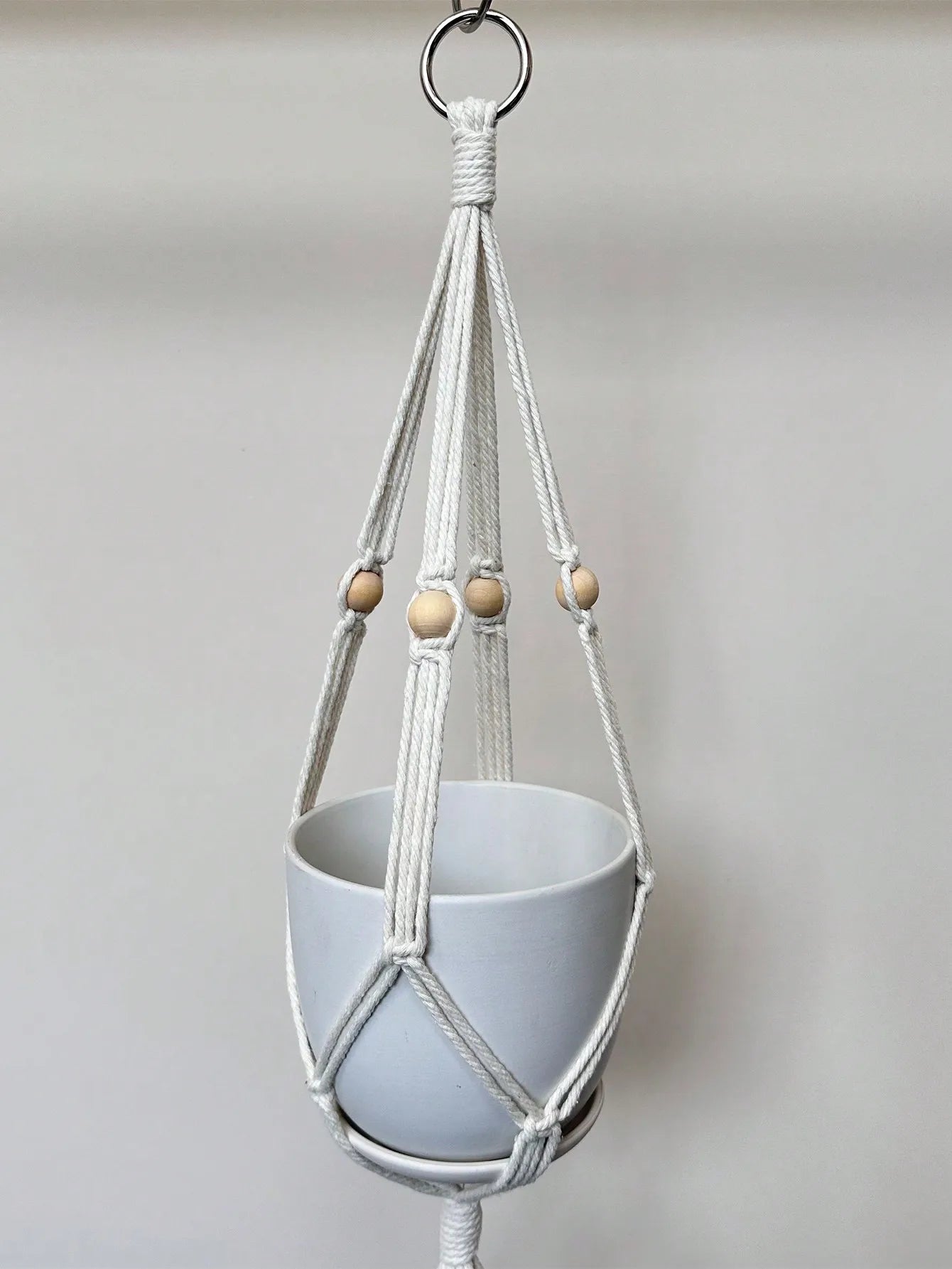 Macrame Pflanzenträger – Handgefertigt aus Baumwolle, 2-Tier/3-Tier Hängekorb für Pflanzen im Boho-Stil