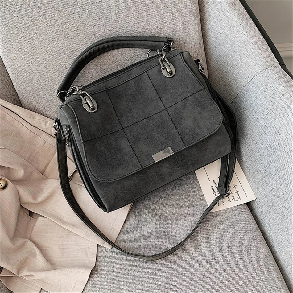 Elegante Damen Handtasche aus PU-Leder – Schulter- & Crossbody-Tasche im Boston-Stil für Reisen und Alltag