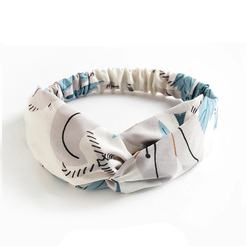 Bohemian Vintage Sommer Haarschmuck für Frauen und Mädchen – Stylische Haarbänder mit Kreuz-Print, Turban-Bandagen und Bandanas