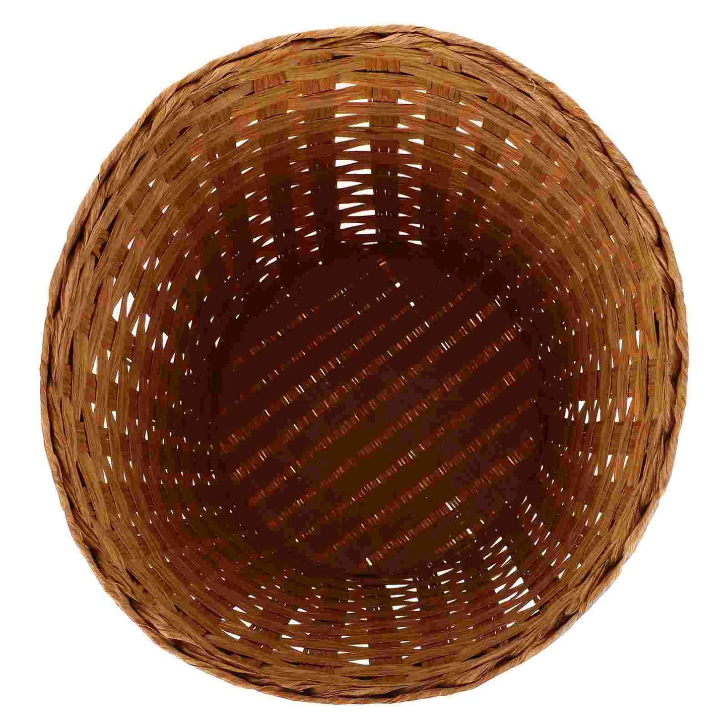 Handgewebter Rattan-Abfalleimer mit Deckel – Wicker Müllkorb für Bad, Schlafzimmer und Aufbewahrung