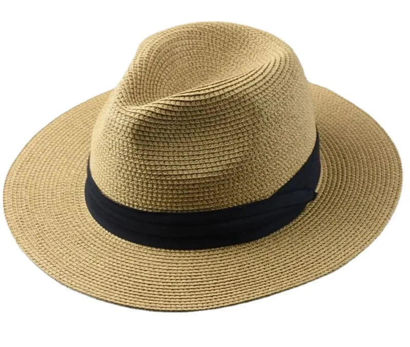 Panama Strohhut in XL-Größe (61-64 cm) – Sommerlicher Fedora für Damen und Herren mit breiter Krempe und UV-Schutz