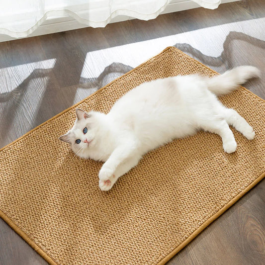 Horizontal Sisal Kratzmatte für Katzen – Multifunktionaler Krallenschärfer für kleine, mittlere und große Katzen