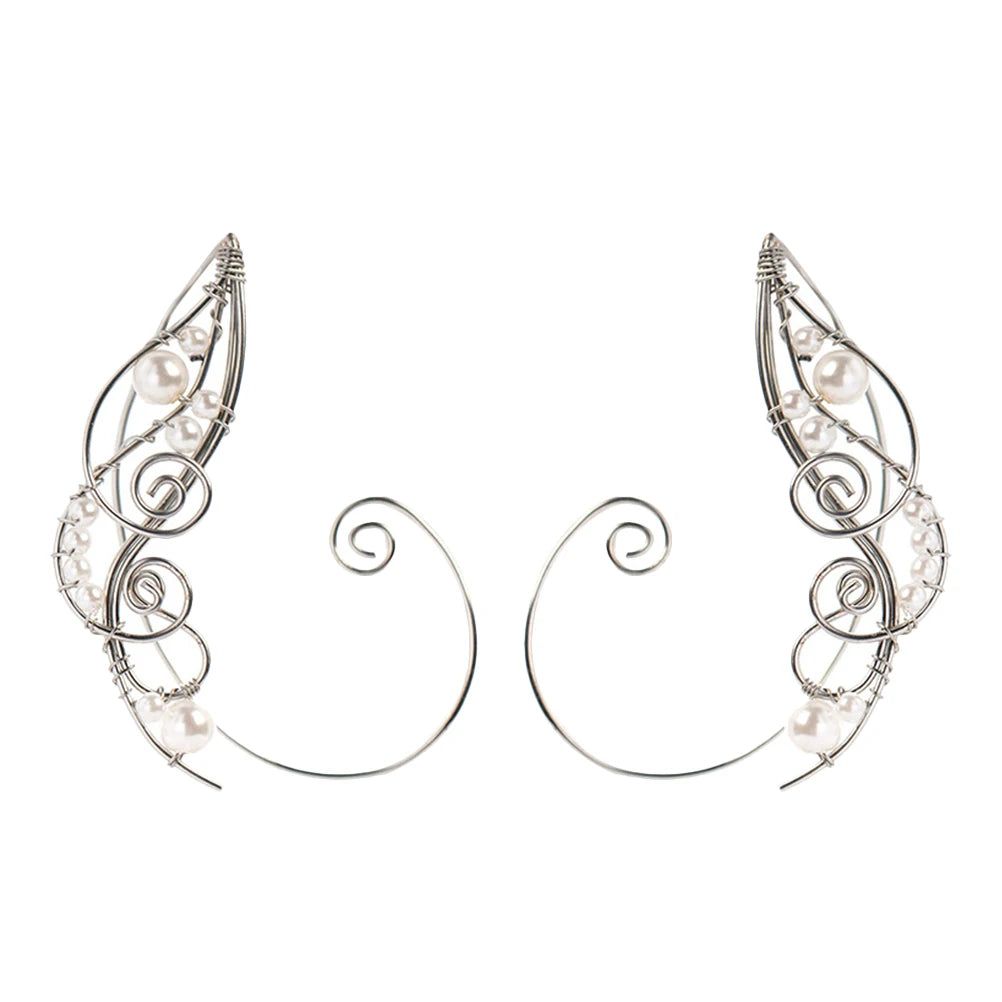 Elfen Ohrclips aus Aluminium – Cosplay Ohrcuffs für Frauen und Mädchen, Fairy Eardrop Schmuck für Partys