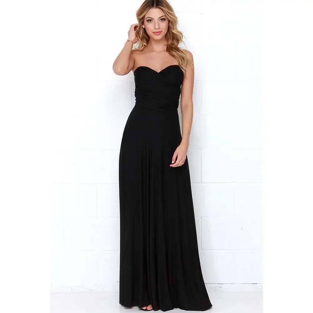 Sexy Boho Maxi Kleid – Vielseitiges Umhängbares Bandage Kleid für Damen | Perfekt für Partys und Brautjungfern