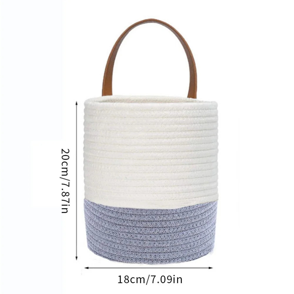 Vielseitiger Baumwollseil Aufbewahrungskorb – Perfekt für Dekoration und praktischen Stauraum