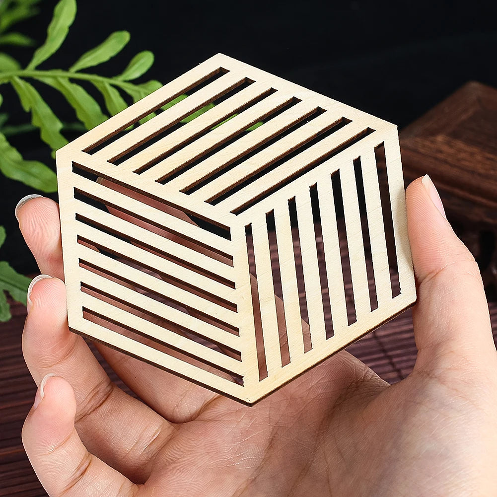 Kreativer Holz-Untersetzer im Cutout-Design – Dekorative Basis für Teekanne, Tisch & Küche im Boho Chic Stil
