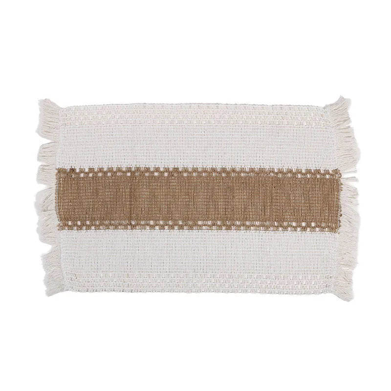 Boho Tischset mit Geflochtenen Quasten – Platzsets für Esszimmer, Küche & Hochzeitsdekoration