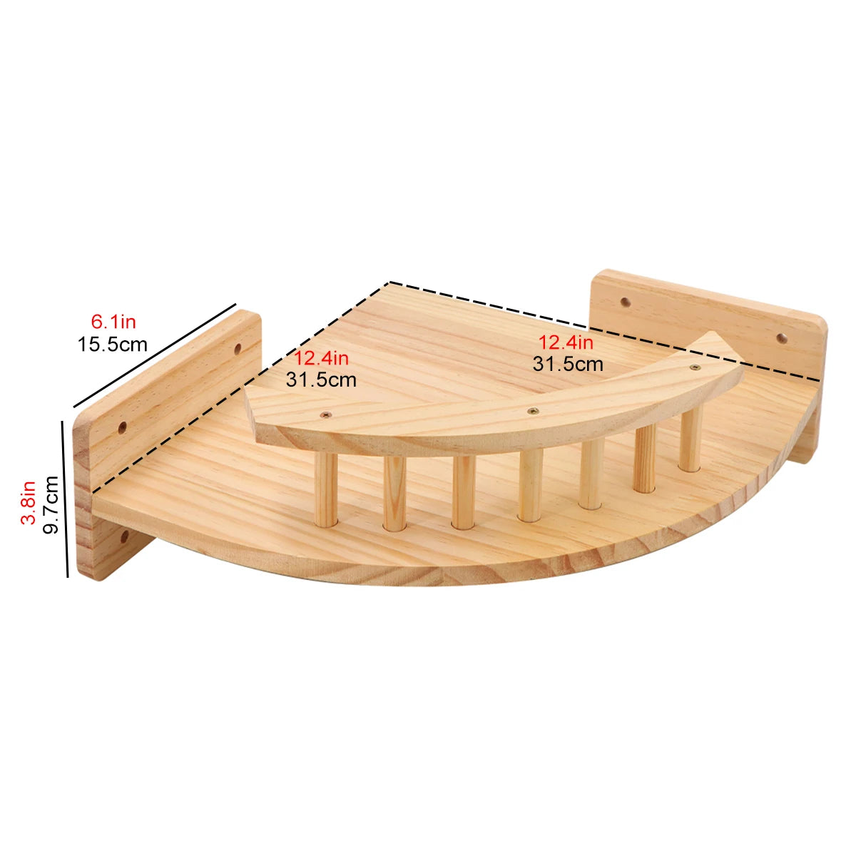 Katzenwandregal mit Kratzstange und Katzenhängematte – Kletterbrücke aus Sisal für Spiel und Entspannung