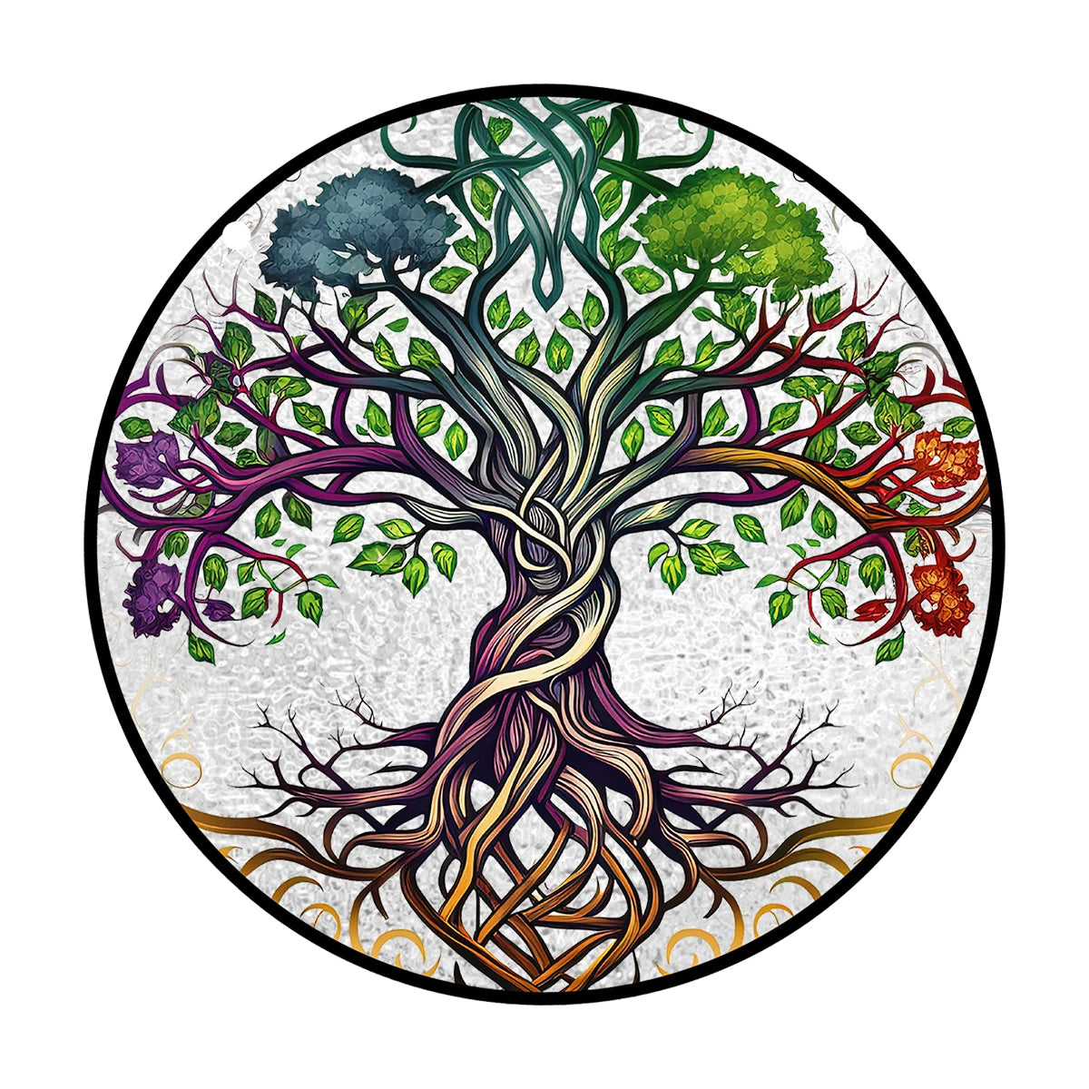 Baum des Lebens Suncatcher – Farbenfrohe Fensterdeko für ein harmonisches Zuhause