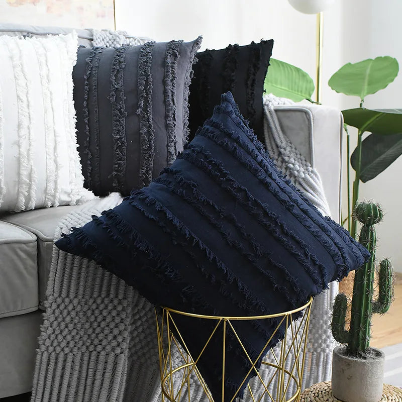 Nordic Boho Style Kissenbezug aus Baumwolle – Dekorative Sofakissen für Wohnzimmer & Zuhause