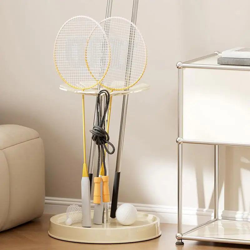 Rustfreier Schirmständer für den Eingangsbereich mit 4 Fächern – Runde Stahlhalterung mit Regenwasserauffangschale