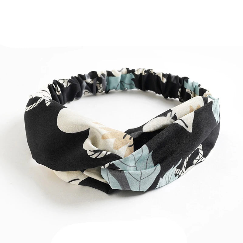 Bohemian Vintage Sommer Haarschmuck für Frauen und Mädchen – Stylische Haarbänder mit Kreuz-Print, Turban-Bandagen und Bandanas