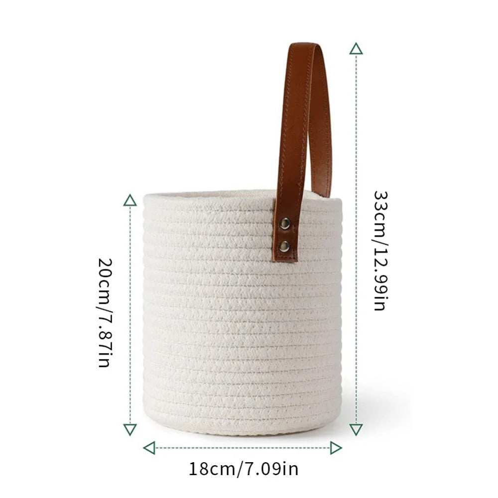 Vielseitiger Baumwollseil Aufbewahrungskorb – Perfekt für Dekoration und praktischen Stauraum