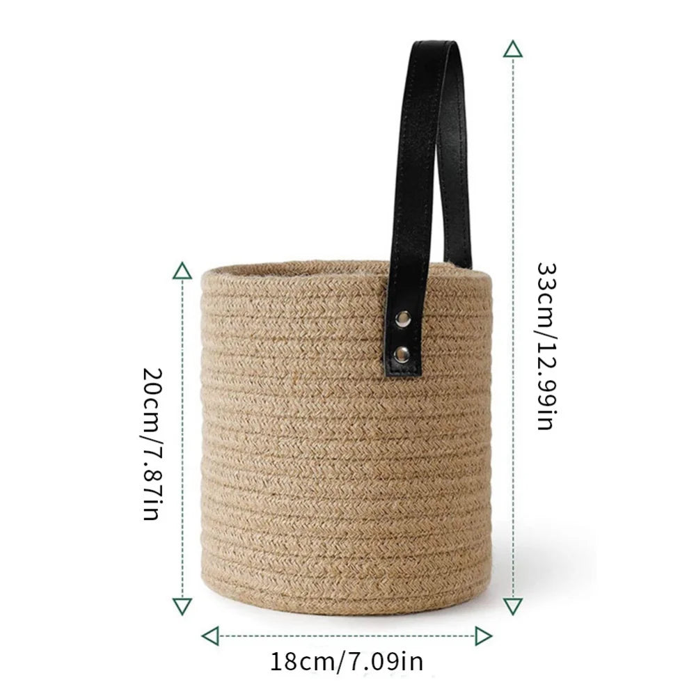 Vielseitiger Baumwollseil Aufbewahrungskorb – Perfekt für Dekoration und praktischen Stauraum