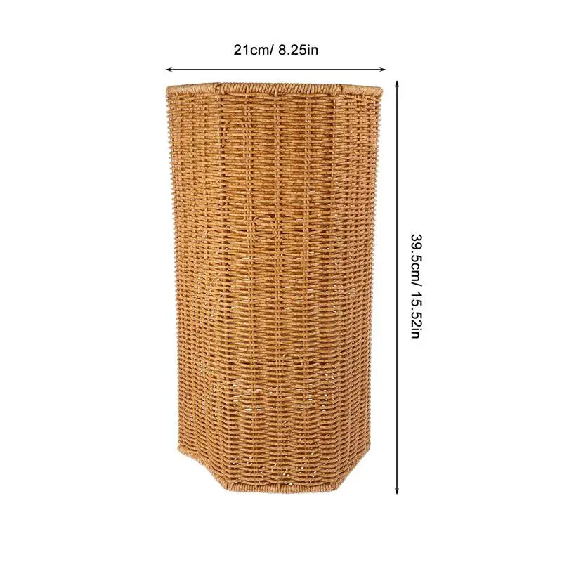 Eleganter Holz-Schirmständer für Eingangsbereich, Outdoor & Büro – Vielseitiger Aufbewahrungskorb für Regenschirme, Spazierstöcke & mehr