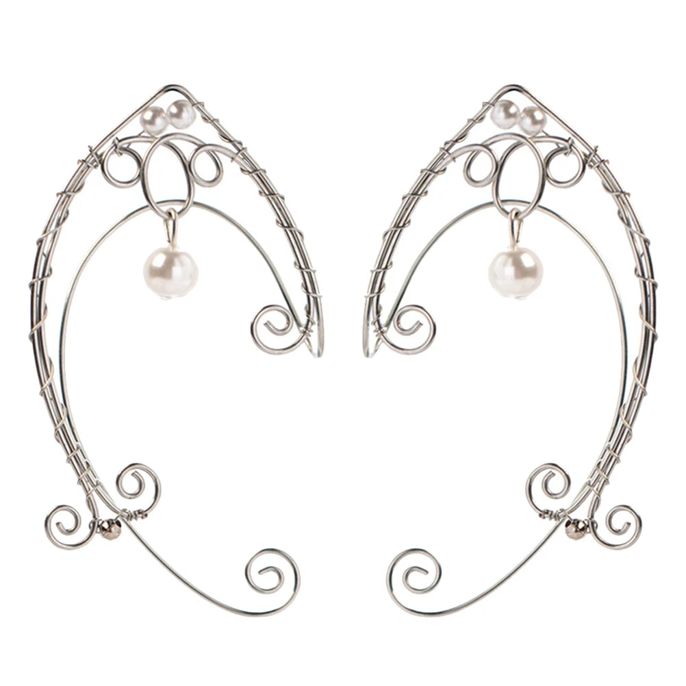 Elfen Ohrclips aus Aluminium – Cosplay Ohrcuffs für Frauen und Mädchen, Fairy Eardrop Schmuck für Partys