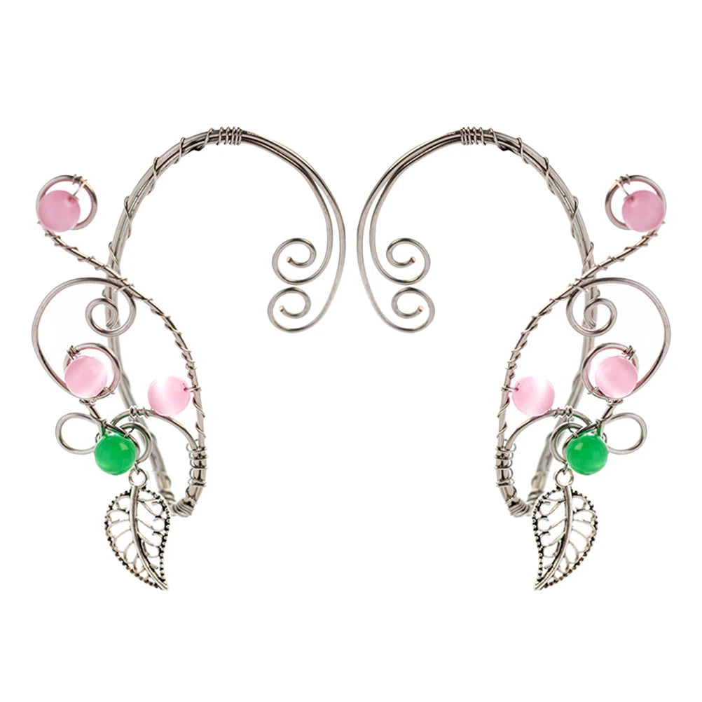 Elfen Ohrclips aus Aluminium – Cosplay Ohrcuffs für Frauen und Mädchen, Fairy Eardrop Schmuck für Partys