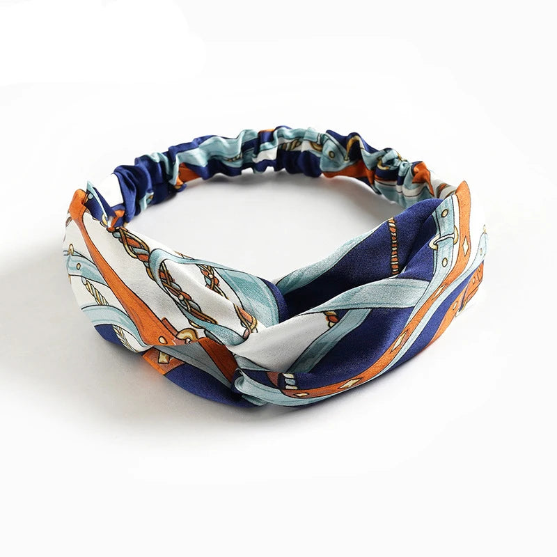 Bohemian Vintage Sommer Haarschmuck für Frauen und Mädchen – Stylische Haarbänder mit Kreuz-Print, Turban-Bandagen und Bandanas