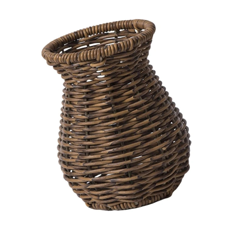 Rattan Woven Vase – Langlebige und Wasserdichte Dekovase für Trockene Blumen
