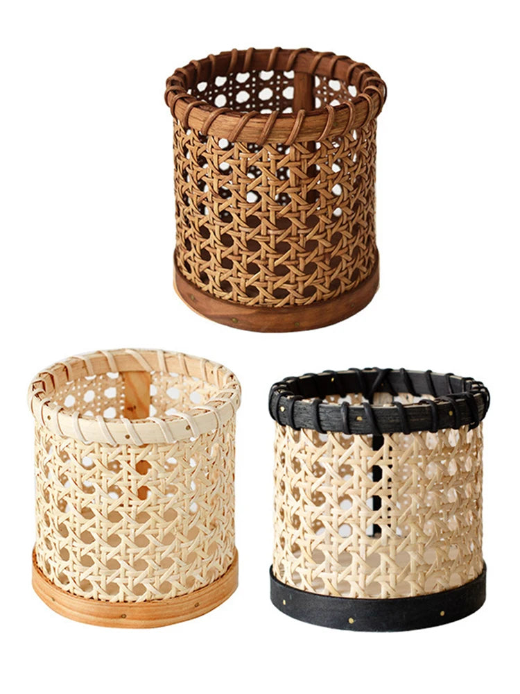 Handgewebter Rattan Aufbewahrungskorb – Vielseitiger Chopsticks Holder und Küchenorganizer