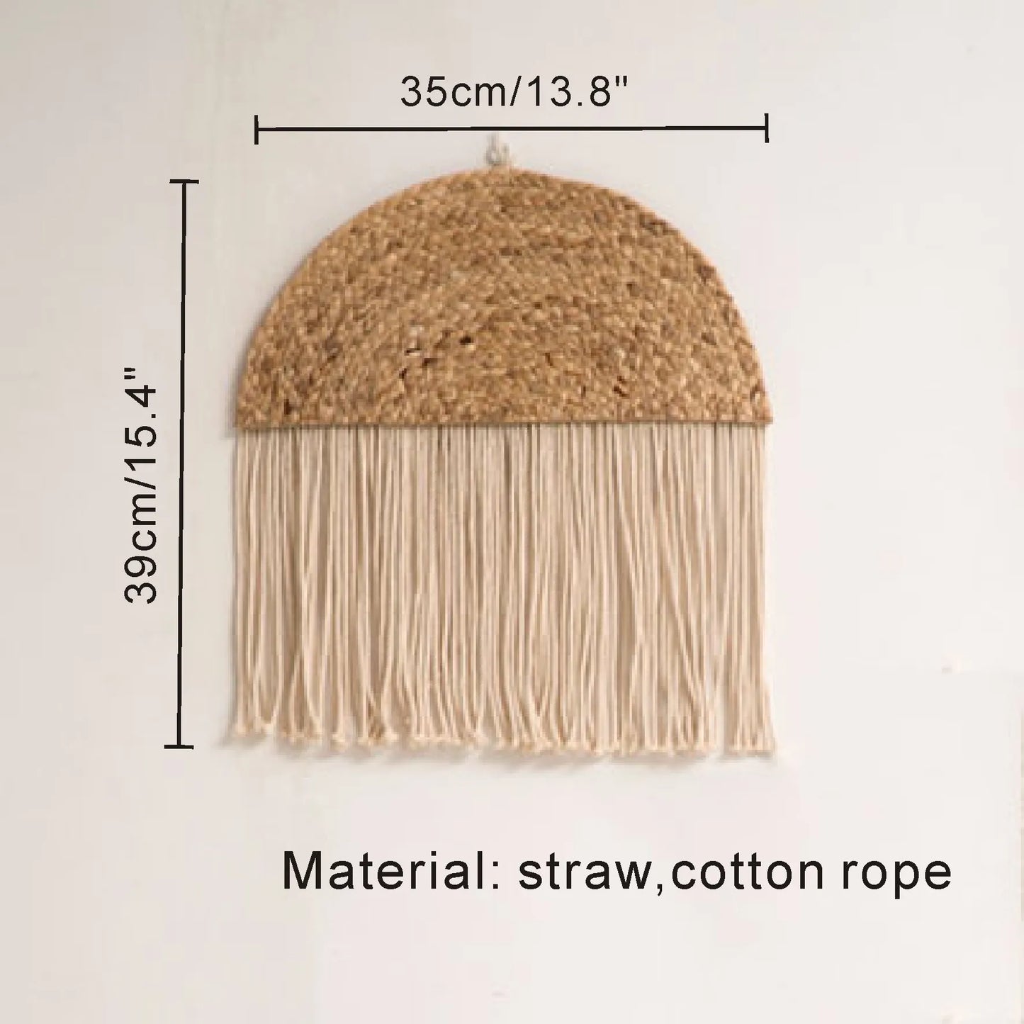 Rattan Wall Basket Decor Nordic INS Style Natural Wicker Woven Wall Hanging Ornament Kawaii Room Decor